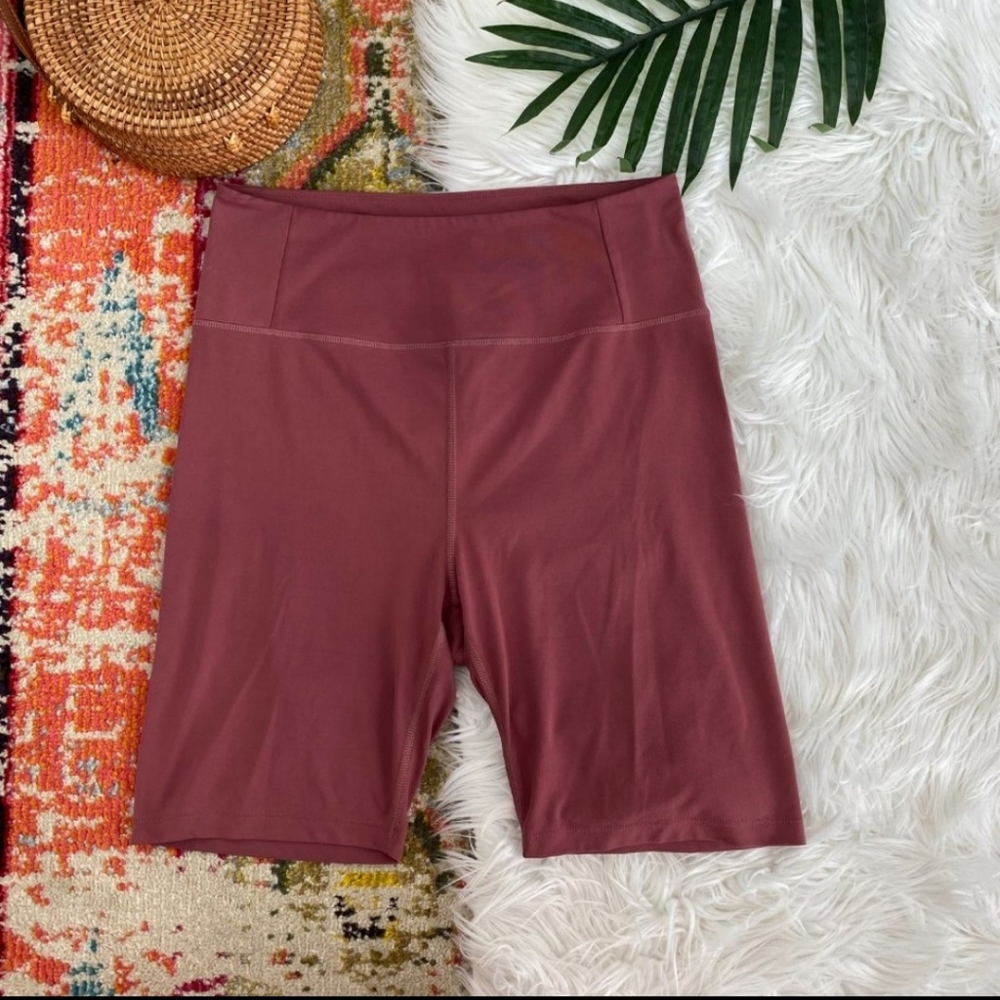 Girlfriend Collective Pink High Waist High Rise Stretch Biker Bike Shorts XL